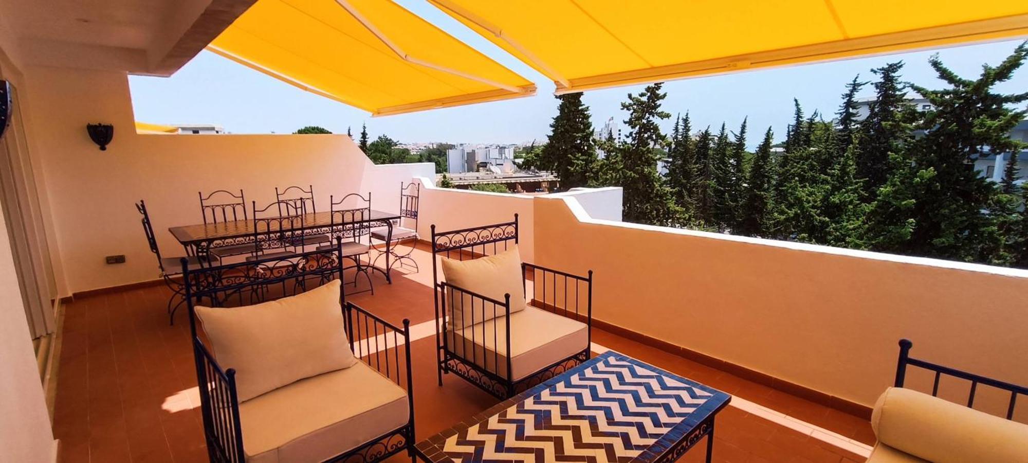 Blue & Yellow Penthouse With Terrace At Balaia Mar アルブフェイラ エクステリア 写真